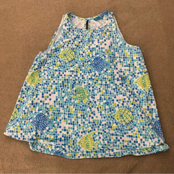 Tori Richard Tops - Tori Richard Tile We Meet Again Nova Shirt Size Medium Sleeveless